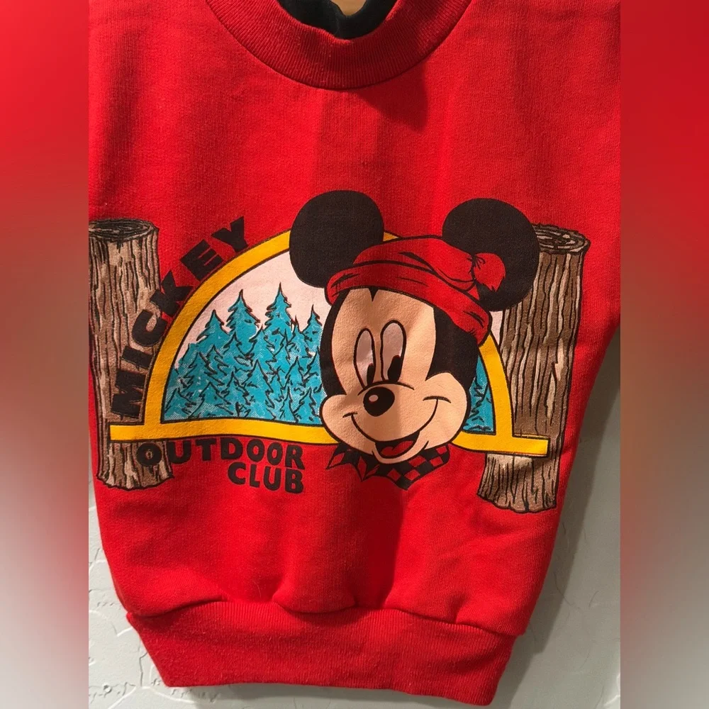 Vintage Disney‎ Mickey Mouse Outdoor Club Sweatshirt 2T/3T Bin 2